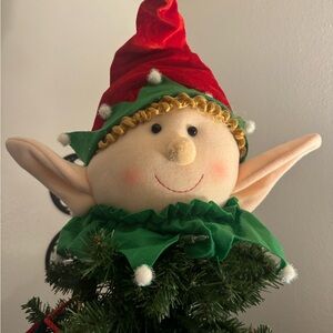 Elf Tree Topper Set, Tree Garland, Tree Skirt and Door Banner